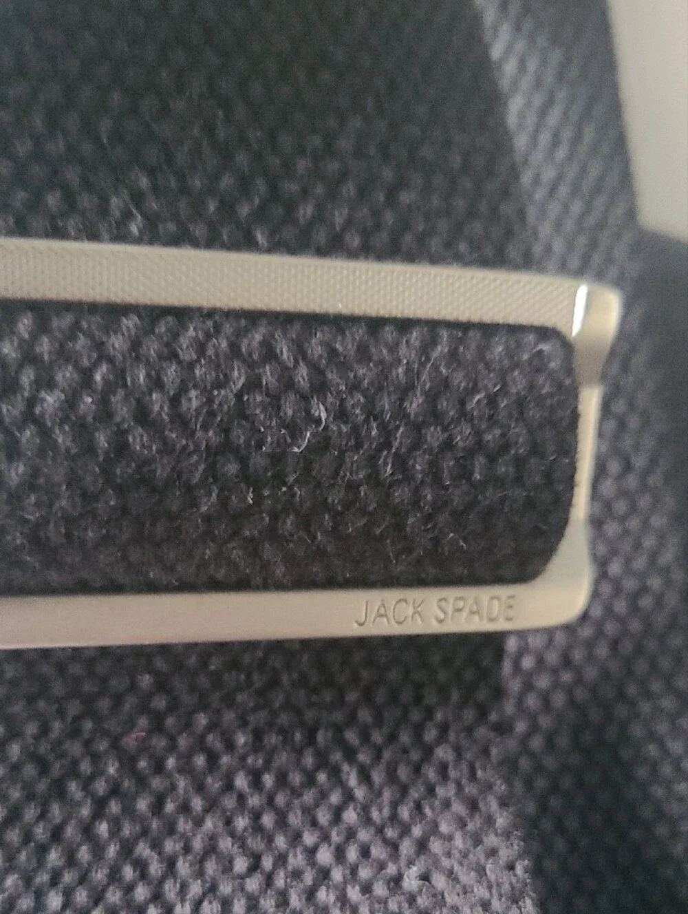 Jack Spade Black Smooth Leather Crossbody Messenger Bag. Web Strap 11X12.5X3.5